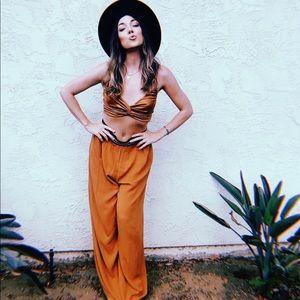 Gold Anthropologie Pants